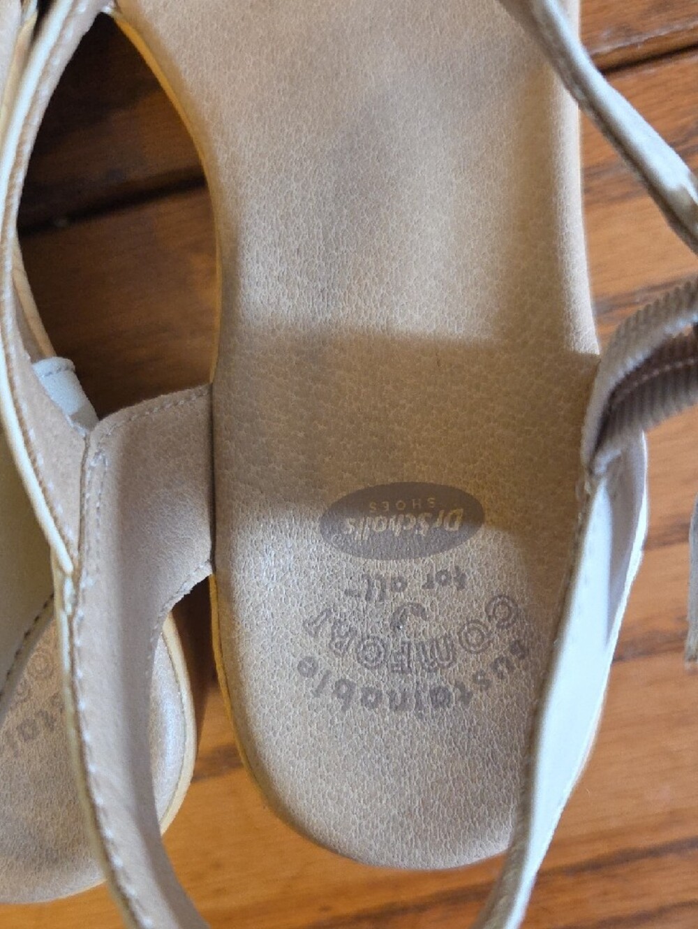 Dr Scholls Beige Buckle Ankle-Strap Sandals Women's - Picture 2 of 5
